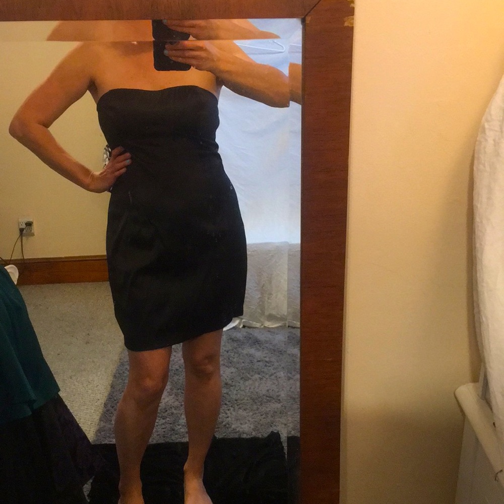 Forever 21, Black Satin Cocktail Dress